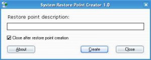 System Restore Point Creator